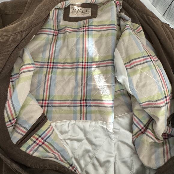 Magee Overcoat Brown Mens 46 Canvas 100% Cotton Lined Ireland - Picture 8 of 11